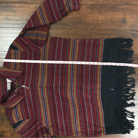 NAPA VALLEY Women’s Long Sleeve Poncho Zip Up Frayed Shirt Size Large - Picture 7 of 8